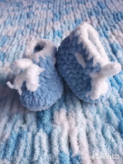 Плюшевые пинетки - ручная работа