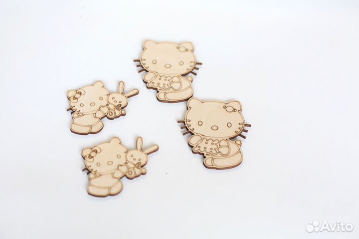 Деревянные фигурки на заказ из фанеры, лазерная ре