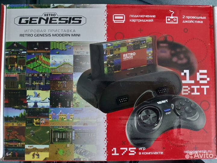 Sega Retro Genesis Modern mini 175 игр 2 джойстика