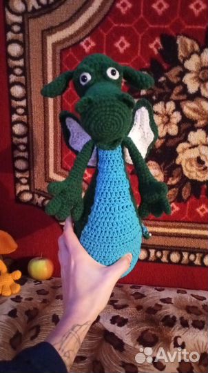 Продаю игрушку дракончик вязаную крючком