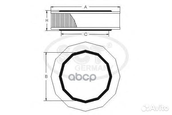 Воздушный фильтр GAZ gazelle 2.3/2.4/volga (310