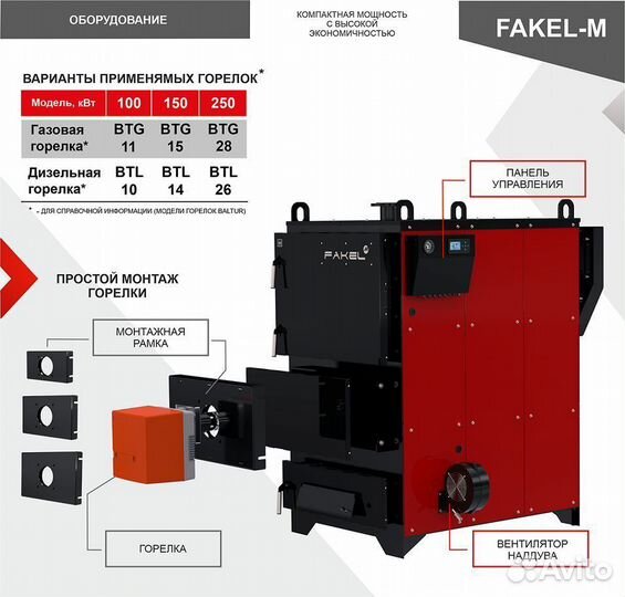 Fakel-M 100кВт - Котел комбинированный Термокрафт