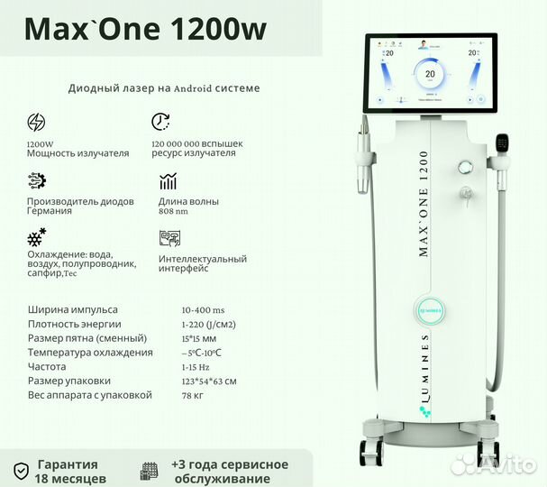 Аппарат для эпиляции Люминес’ MaxOne 1200