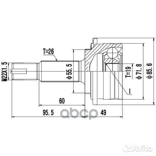 Шрус наружный перед прав/лев z87057r Zikmar