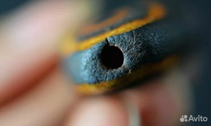 Бусина Дзи 6-глаз из агата кракле