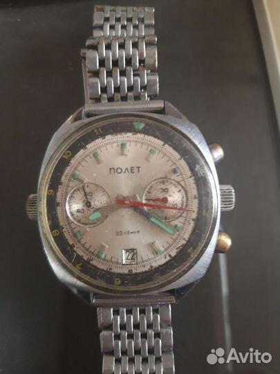 Мужские наручные часы хронограф 3133 СССР Полет