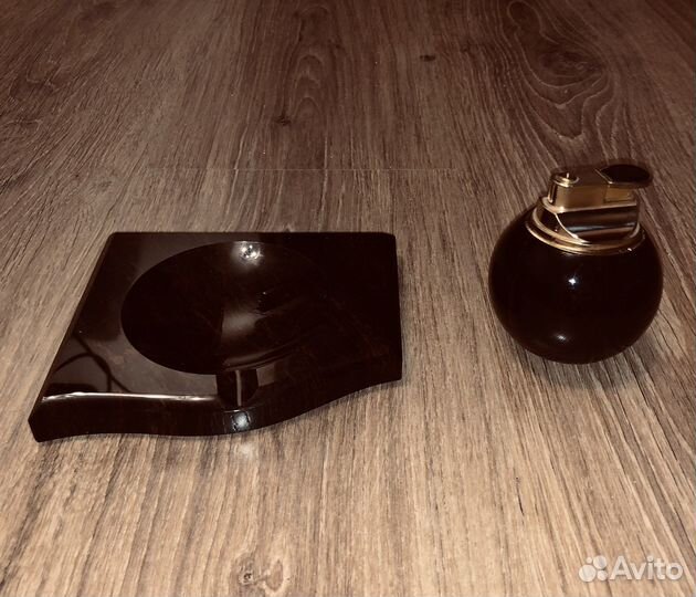 Обсидиан пепельница зажигалка