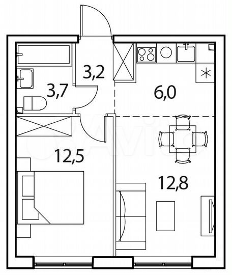 2-к. квартира, 38,3 м², 17/17 эт.