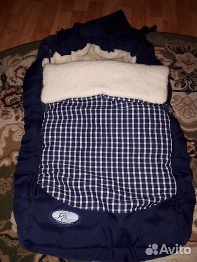 Конверт в коляску зима на меху Deltim