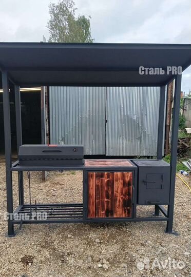 Мангал с крышей