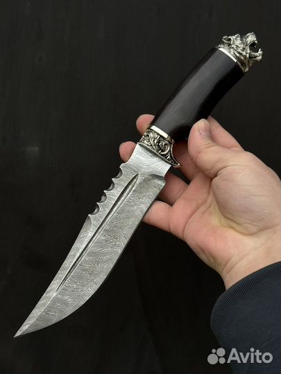 Нож Пантера дамасская сталь