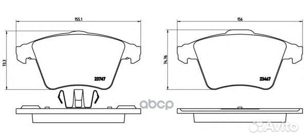 Колодки тормозные дисковые передн, VW: multivan