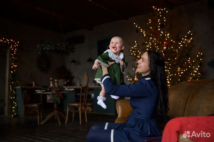 Платье с накладным воротником 74