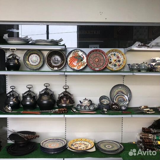 Посуда узбекская: ляганы, чайники, косы, пиалы