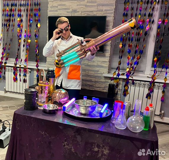 Научное шоу, аниматоры, крио мороженое, выпускной