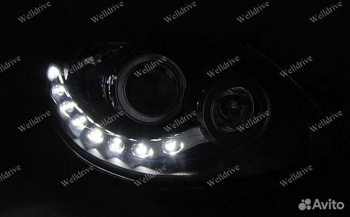 Фары Renault Twingo 07-11 с дхо галоген черные