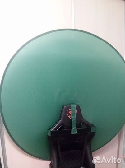 Фото фон хромакей зеленый 142 см на кресло