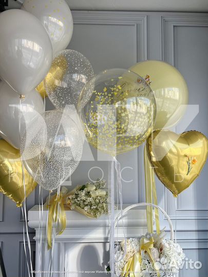 Геливые шары сердце к 8 марта