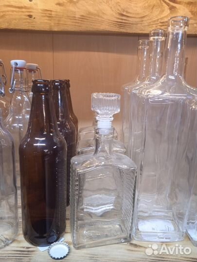Бутылки стеклянные 0,5; 0,7; 1 л