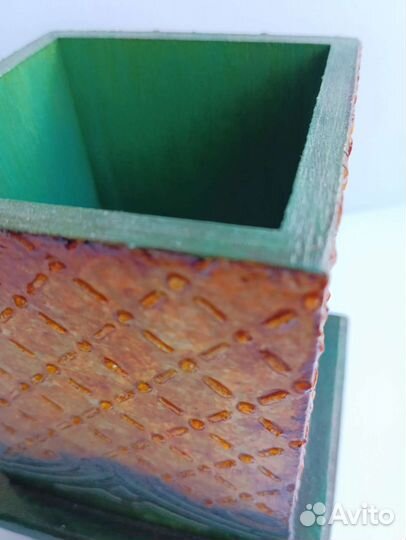 Деревянный органайзер для ручек, карандашница