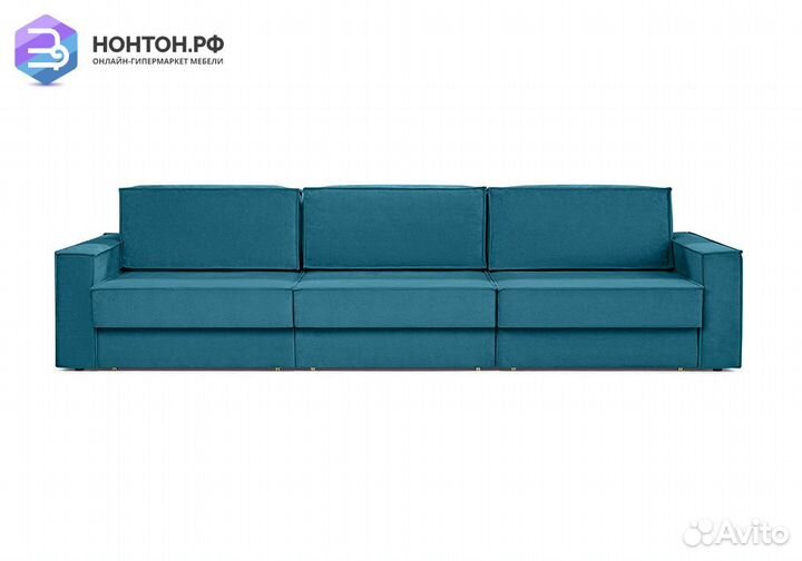 Диван еврокнижка трехместный Тревис бирюзовый