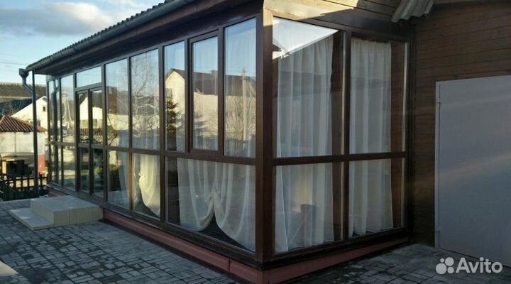 Остекление веранды раздвижное