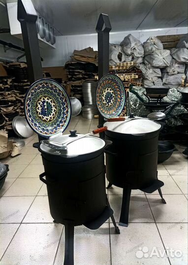 Казан Чугунный С Печкой 12л 10л комплект