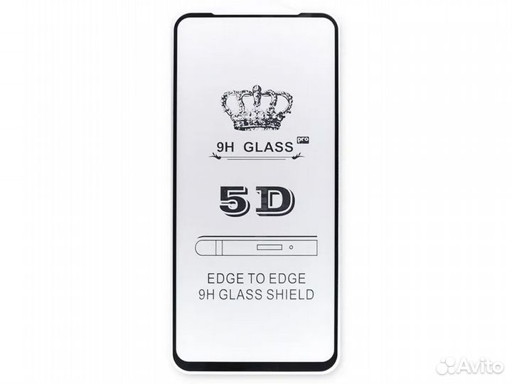 Защитное стекло 5D Redmi Note 10 Pro/9 Pro, чёрное
