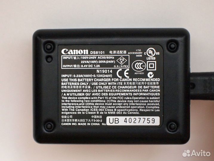 Зарядные устройства Sony, Olympus, Canon