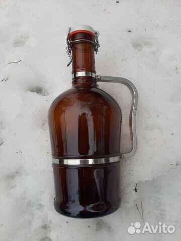 Бутыль стеклянная 3 литра с бугельной пробкой
