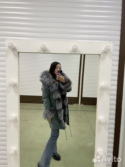 Парка с натуральным мехом