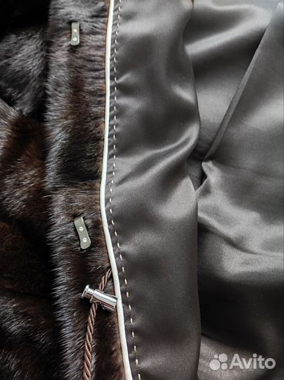 Шуба норковая с капюшоном