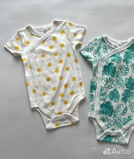 Детский боди с коротким рукавом с запАхом