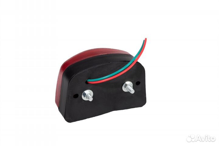 Фонарь освещ.номерного знака 24V красный (с ламп.)