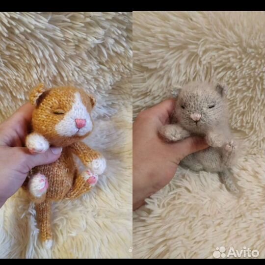 Вязаная игрушка Котёнок