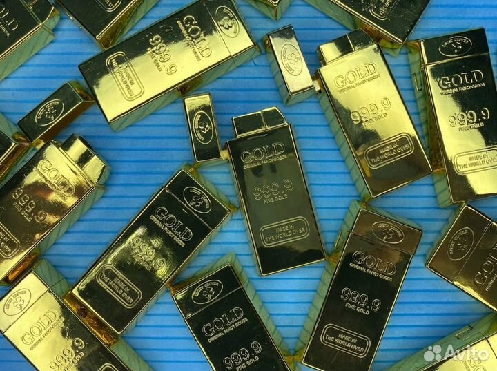Зажигалка газовая Слитки Золота Gold 999 пробы