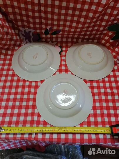 Тарелки 3шт. Коростень, фарфор, винтаж