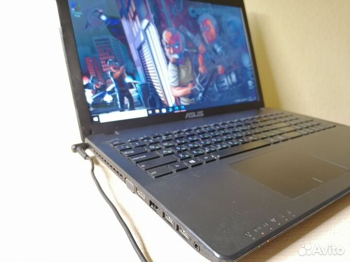 Игровой ноутбук asus Full HD/6gb/2видеокарты