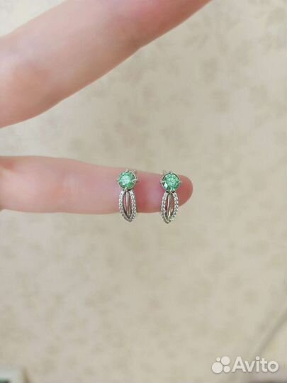 Серьги серебро 925 с биркой