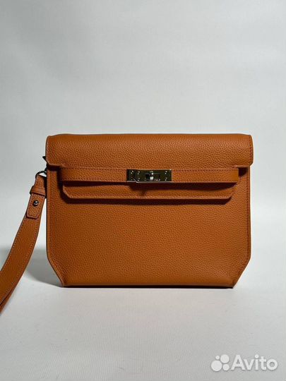 Мужской кожаный клатч Hermes