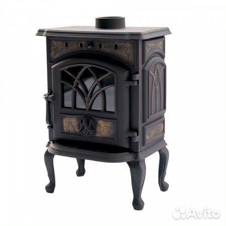 Чугунная печь-камин 