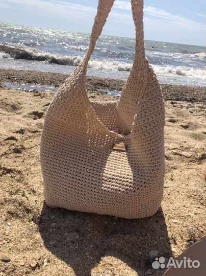 Вязаная сумка шопер