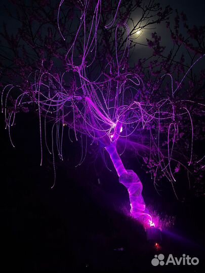 Оптоволоконная сеть для подсветки деревьев RGB