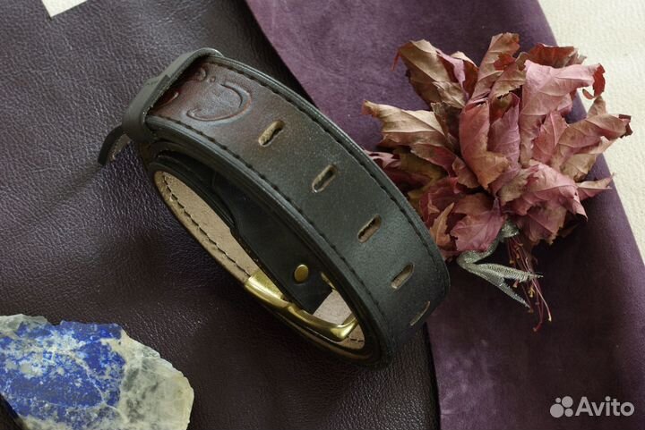 Мужской кожаный ремень ручной работы