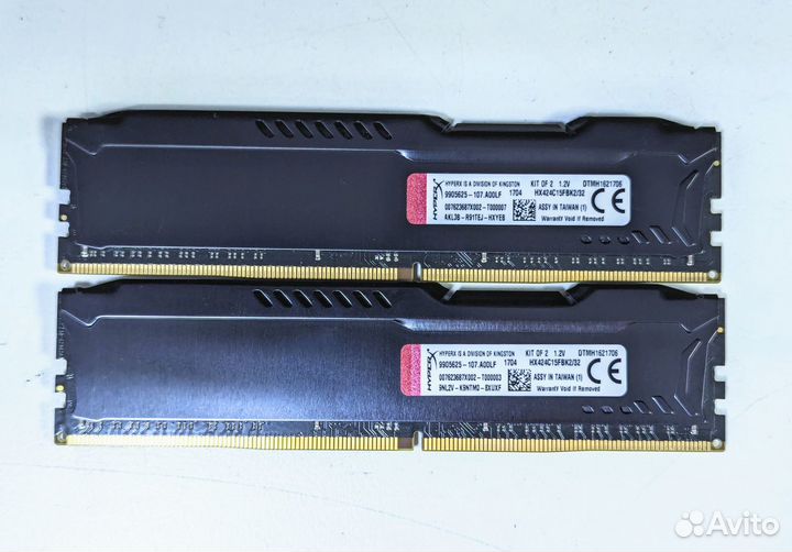 Оперативная память DDR4 HyperX 32gb 2400 Mhz