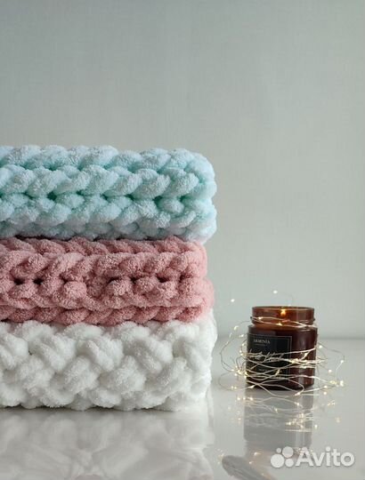 Плед детский вязаный