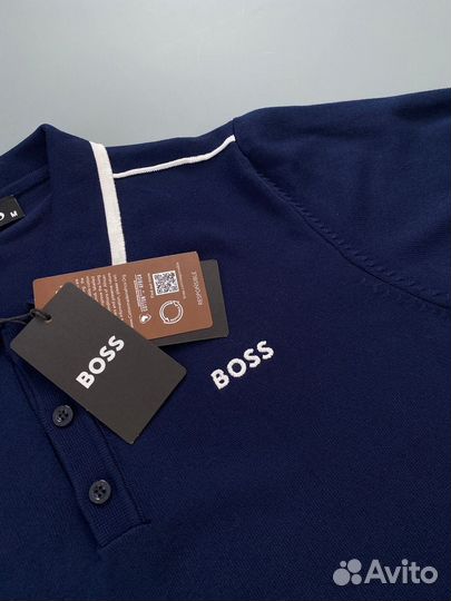 Мужское polo hugo boss синее