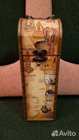 Коробка ручной работы из дерева для бутылки