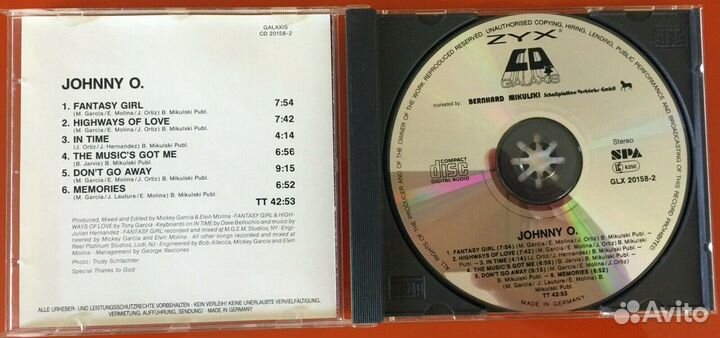Johnny O 1989 Italo-disco