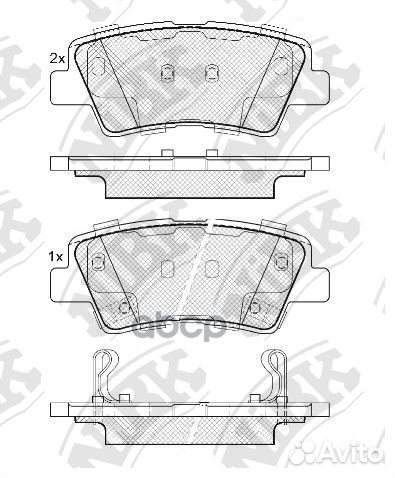 Колодки тормозные дисковые зад PN0538 NiBK